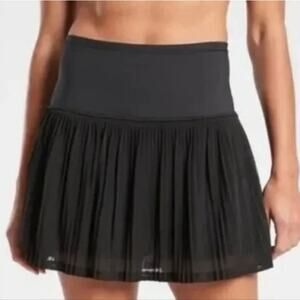 Athleta A Game Mesh Skirt Skort 13.5" Tennis Golf Active Black XL